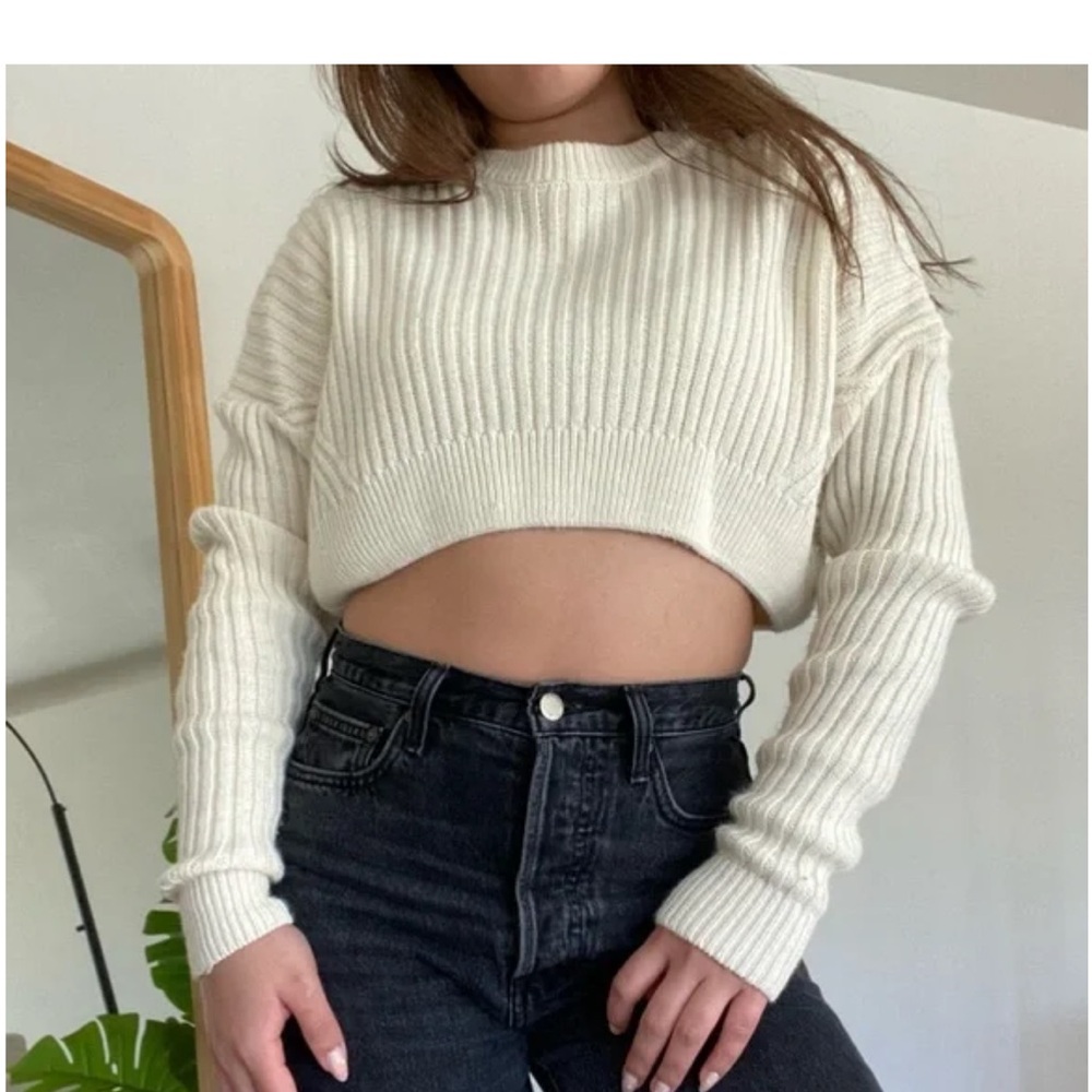 Urban Outfitters Cream Knit Top